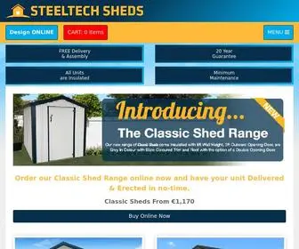 Steeltechsheds.ie(Steel Sheds) Screenshot