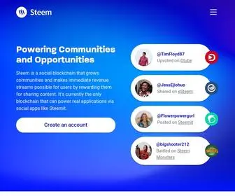 Steem.com(Steem is a social blockchain) Screenshot