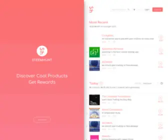 Steemhunt.com(Daily ranking of effortlessly cool products) Screenshot