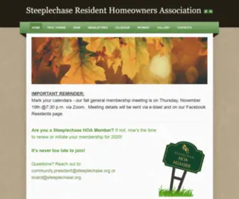 Steeplechase.org(Steeplechase Resident Homeowners Association) Screenshot