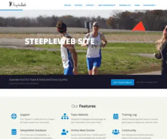 Steepleweb.com(Teams sites and training logs for track and field and cross country) Screenshot
