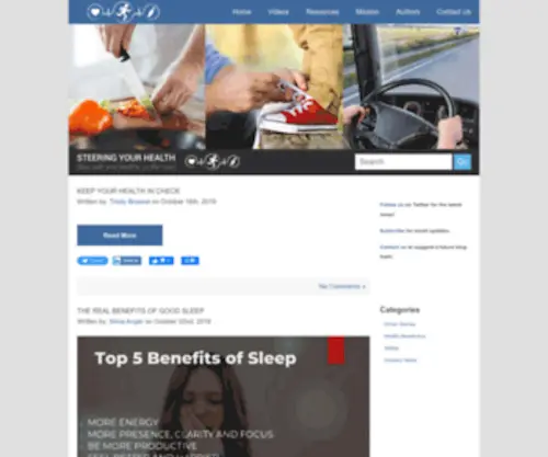 Steeringyourhealth.com(Stay Safe & Healthy on the Road) Screenshot