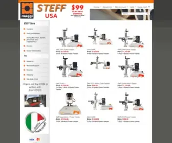 Steff-USA.com(Steff and Maggi Importer for all your feeder and boring machine needs) Screenshot