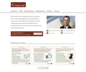 Steigerlegal.ch(Anwaltskanzlei für Recht im digitalen Raum) Screenshot