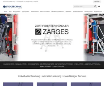 Steigtechnik.com(Große Auswahl an Leitern und Steiggeräten) Screenshot