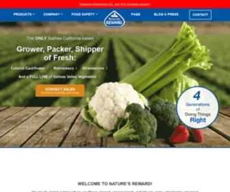 Steinbeckproduce.com(Nature's Reward) Screenshot