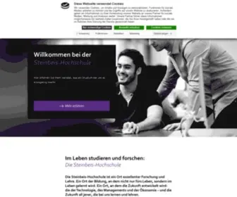 Steinbeis-Hochschule.de(Sehen Sie sich unsere einzigartigen Studiengänge an und entscheiden Sie sich für ein Bachelor) Screenshot