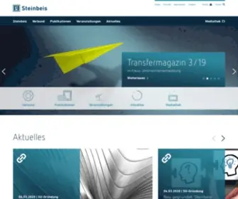 Steinbeis.de(Steinbeis gilt weltweit als eines der Markenzeichen für erfolgreichen unternehmerischen Wissens) Screenshot