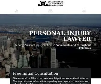 Steinerinjurylaw.com(Sacramento Personal Injury Lawyer) Screenshot