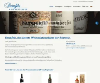 Steinfelsweine.ch(Steinfels WEINAUKTIONEN AG) Screenshot