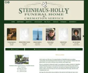 Steinhaushollyfuneralhome.com(Steinhaus-Holly Funeral Home & Cremation Service) Screenshot