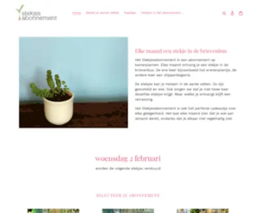 Stekjesabonnement.nl(Planten stekjes kopen bij) Screenshot