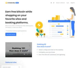 Stekking.com(Shop Online and Earn Free Bitcoin) Screenshot