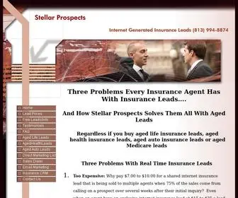 Stellarprospects.com(Aged Insurance Leads) Screenshot