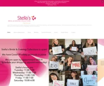 Stellasbridal.com(Stella's Bridal Dress Shop Winnipeg) Screenshot