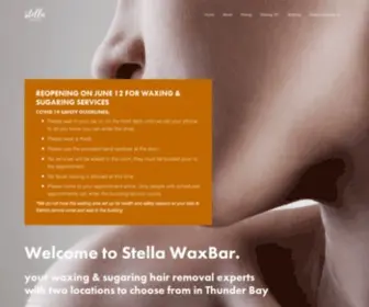 Stellawaxbar.com(Thunder Bay's First WaxBar) Screenshot