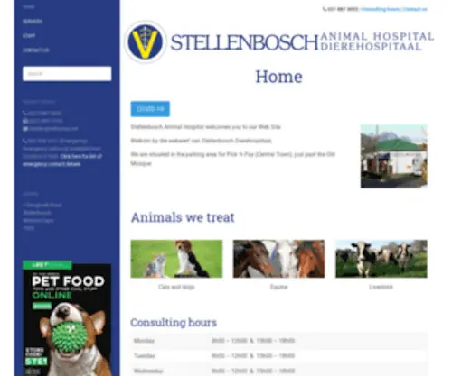 Stellenboschvet.com(Stellenbosch Animal Hospital) Screenshot