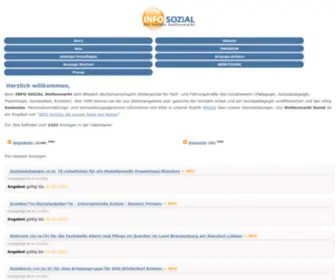 Stellenmarkt-Sozial.de(INFO SOZIAL Stellenmarkt. Das Portal für soziale Berufe) Screenshot