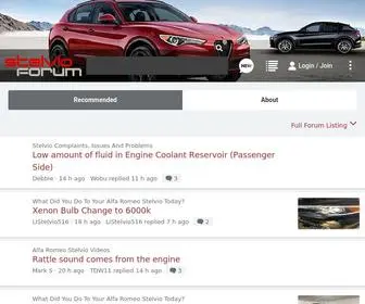Stelvioforum.com(Alfa Romeo Stelvio Forum) Screenshot