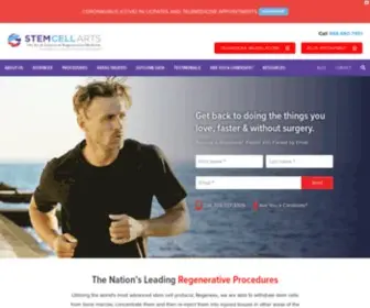 Stemcellarts.com(Stem Cell Therapy and PRP for Arthritis and Injuries) Screenshot