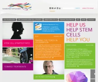 Stemcellfoundation.ca(Canadian Stem Cell Foundation) Screenshot