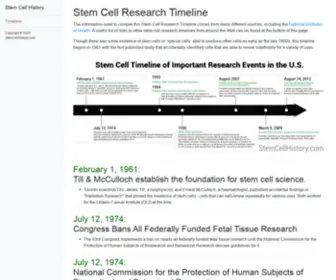 Stemcellhistory.com(Stem Cell History) Screenshot