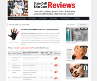 Stemcellskincarereviews.com(Best Stem Cell Skin Care Beauty Creams and Serums) Screenshot