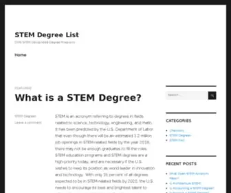 Stemdegreelist.com(DHS STEM Designated Degree Programs) Screenshot