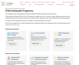 Stemnet.org.uk(STEM Ambassador Programme) Screenshot