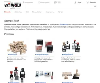 Stempel-Wolf.de(Stempel online bestellen und gestalten) Screenshot