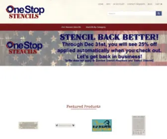 Stencilmein.com(Typography & Vintage Stencils for Sale from One Stop Stencils) Screenshot