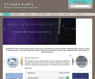 Stenner.com(Stenner Pumps manufacturer of Peristaltic Metering pumps The Stenner Pump Company is a manufacturer of peristaltic metering pumps since 1957) Screenshot
