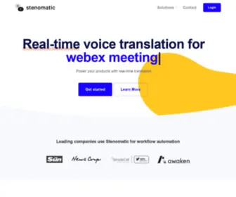 Stenomatic.ai(Live Translation Platform) Screenshot