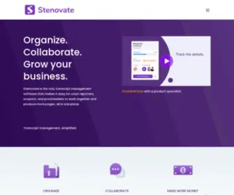 Stenovate.com(The only transcript management software) Screenshot