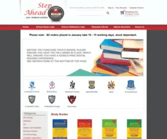 Step-Ahead.co.za(Step Ahead Stationers) Screenshot