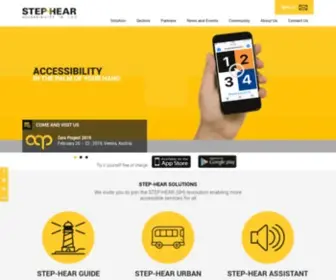 Step-Hear.com(STEP HEAR Navigation System for the Blind) Screenshot