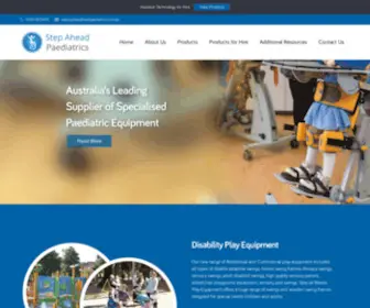 Stepaheadpaediatrics.com.au(Equipment for Disabled Children Australia) Screenshot