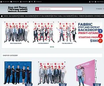 Stepandrepeatbackdropbanners.com(Custom Printed Step and repeat banner and stands) Screenshot