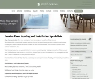 Stepflooring.co.uk(Expert installation and London floor sanding services. Request a free quote Step Flooring Limited) Screenshot