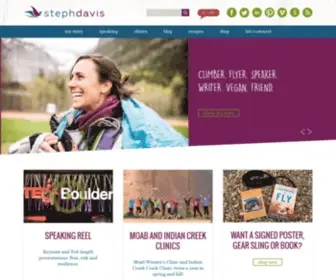 Stephdavis.co(Climber. Flyer. Speaker. Writer. Vegan. Friend. Steph Davis) Screenshot