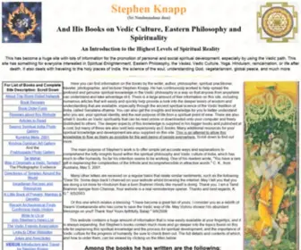 Stephen-Knapp.com(Stephen Knapp and his books on Spiritual Enlightenment and Vedic Culture) Screenshot