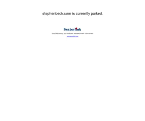 Stephenbeck.com(This domain is parked) Screenshot