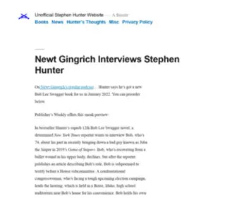 Stephenhunter.net(A fansite) Screenshot