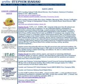 Stephenibaraki.com(Stephen Ibaraki Professional Profile) Screenshot