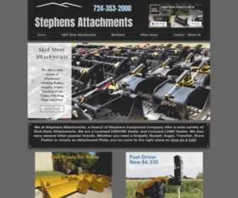 Stephensattachments.com(Skid Steer Attachments) Screenshot