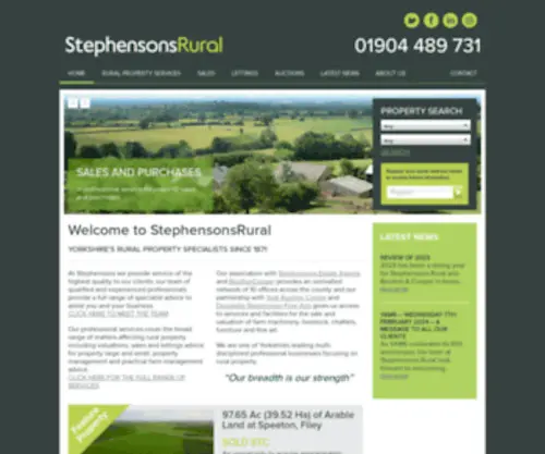 Stephenson.co.uk(Stephensons Rural) Screenshot
