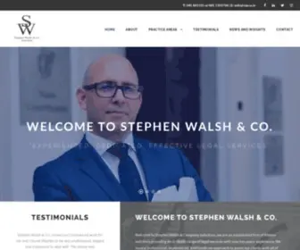 Stephenwalshsolicitors.ie(Our services include) Screenshot