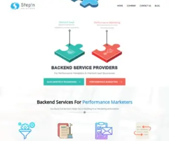 Stepin-Solutions.com(Backend Service Providers For Performance Marketers & Martech SaaS Businesses) Screenshot