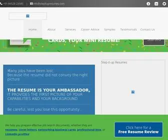 Stepitupresumes.com(Professional Resume Writing Services) Screenshot