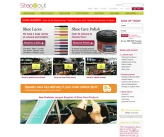 Stepout.co.nz(Shoe care products and professional shoe advice) Screenshot